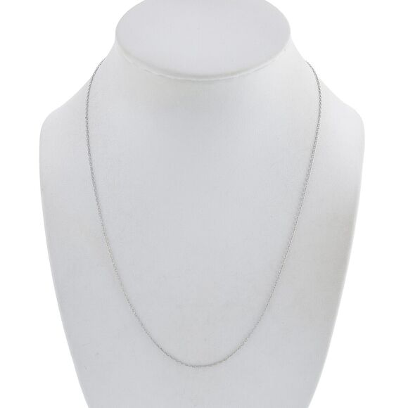 Vintage SU Thailand Sterling Silver 925 0.7mm Chain Link Necklace 18.5" - Picture 1 of 3